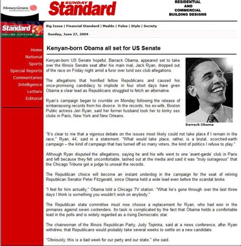 Flashback 2004 Kenyan Newspaper Innocently Reported That Senator Obama