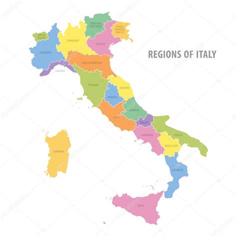 Mapa Fisico De Italia Con Nombres Mapa Del Vector Color
