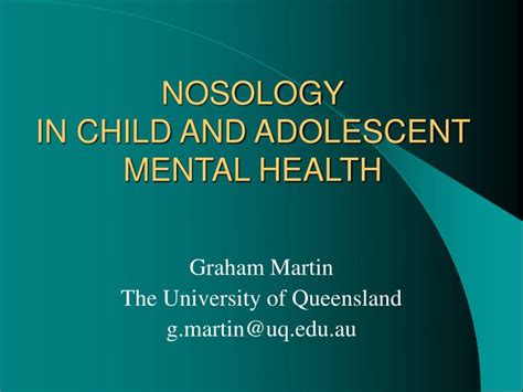 Ppt Nosology In Child And Adolescent Mental Health