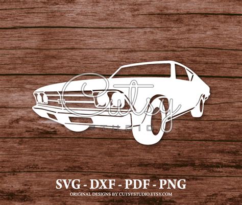 Svg Chevelle Ss Muscle Car Silhouette Cut Files Designs Clip Etsy