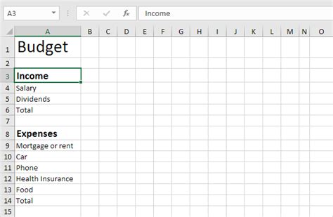 Zoo Internships Simple Budget Template