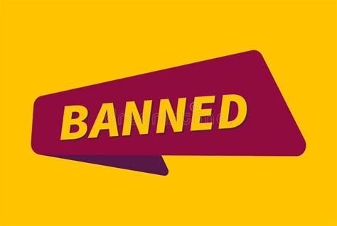 Banned Banner Vector Banned Image Stock Vector Illustration Of Light