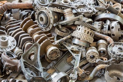 Old Machine Parts In Second Hand Machinery Shop Stock Photo By