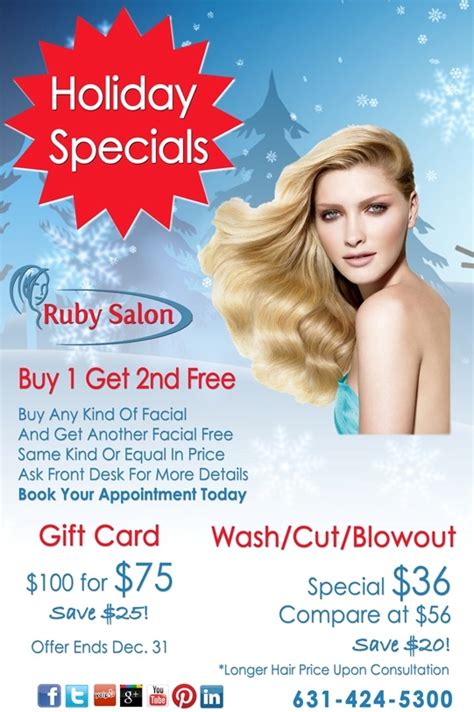 Pin By Ruby Salon On Salon Specialsdealsoffers Salon Advertising Ideas Salon Advertising