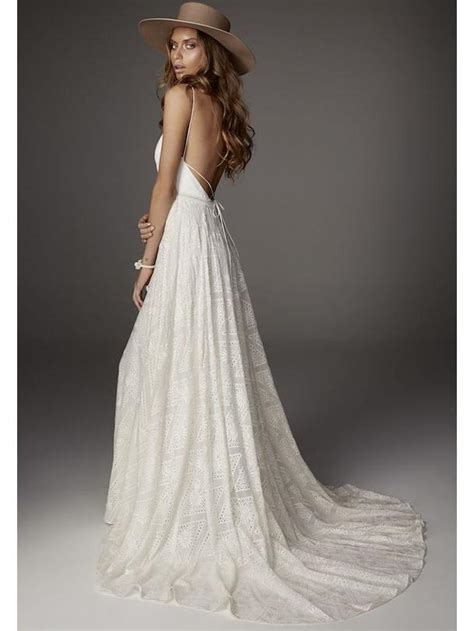 Vintage style and inspired wedding dresses make brides unique and vintage. Backless Lace Beach Wedding Dresses Cheap Vintage Summer ...