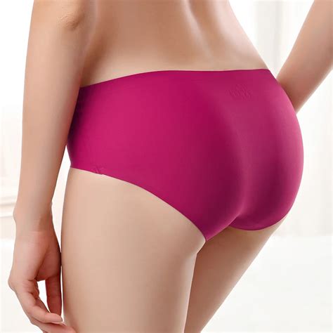 6pcslot Womens Briefs Ice Silk Seamless Panties Briefs Sexy Low Waist Nylon Underwear Panties