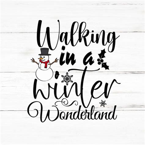 Walking In A Winter Wonderland Svg Walking In A Winter Etsy