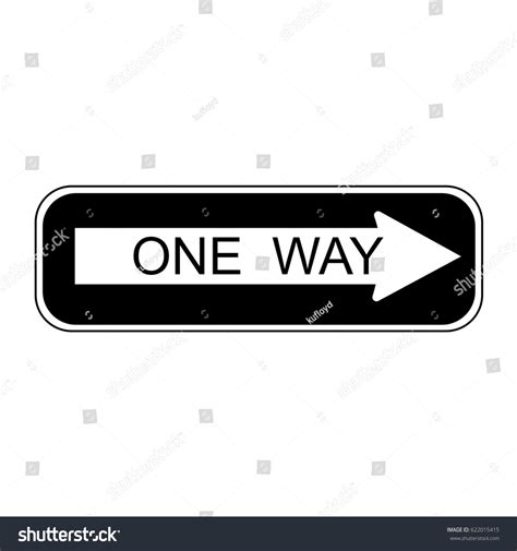 One Way Traffic Sign Stock Illustration 622015415 Shutterstock