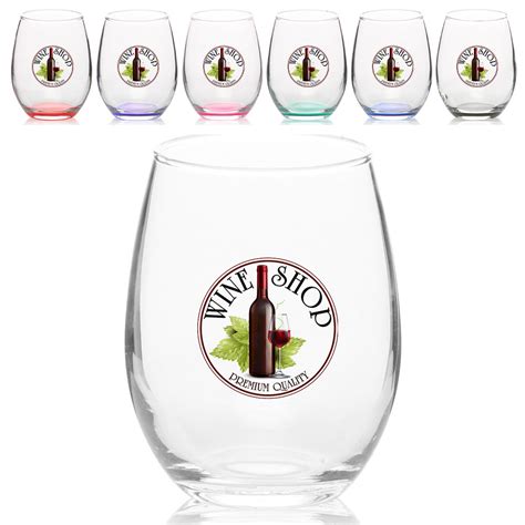 Personalized 9 Oz Arc Stemless Wine Glasses C8832 Discountmugs