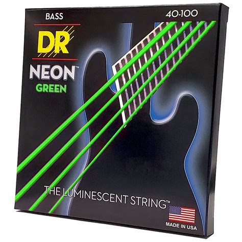 Dr Strings Neon Green Ngb 40 Electric Bass Strings