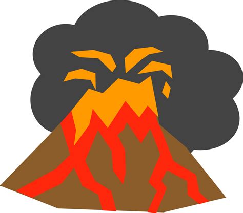 Volcano Eruption Clipart Transparent Background Volca