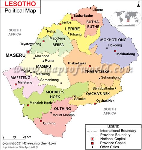The vector stencils library lesotho contains contours for conceptdraw pro diagramming and vector drawing software. Political Map of Lesotho | Lesotho Districts Map