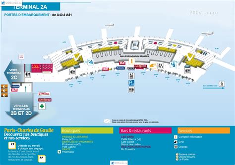 Схема аэропорта Парижа Шарль Де Голь Терминал 2a Cdg Charles De