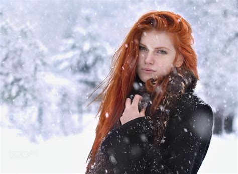 Snow By Tanya Markova Nya On 500px Red Hair Woman Pretty Redhead
