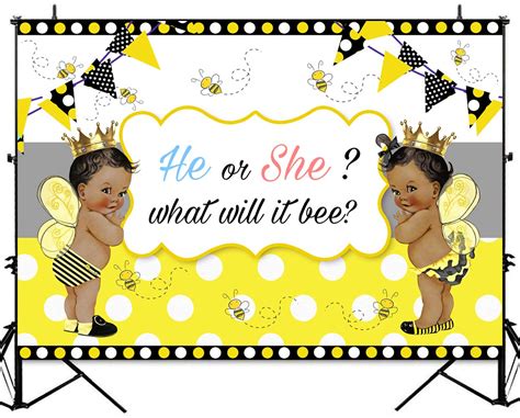Buy Sensfun Bee Gender Reveal Backdrop He Or She What Will It Bee