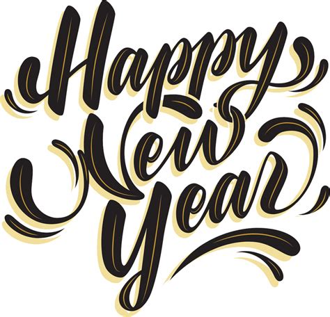 Happy New Year Text Style Png Png Play