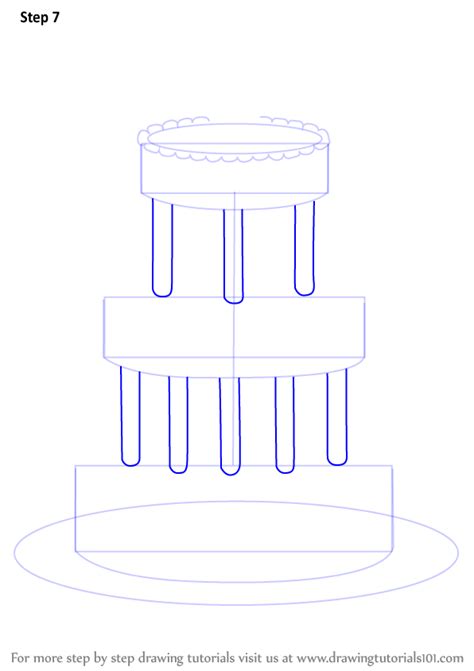 How To Draw A Wedding Cake Cakes Step By Step