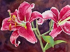 Watercolor Lilies Demo - Hopscotch Art