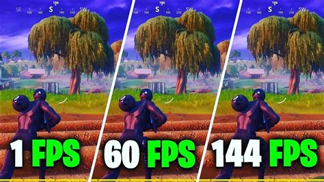 What It Feels To Play In 144 Fps Fortnite Frame Rate Comparison 60