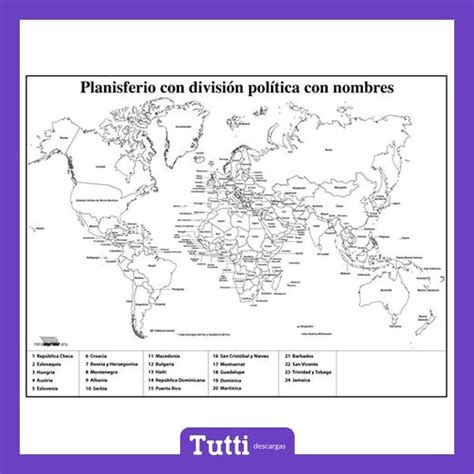 Mapa Mundi Con Division Politica Y Nombres Para Imprimir Frameimage Org Hot Sex Picture