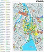 Gratis Zürich Stadtplan mit Sehenswürdigkeiten zum Download