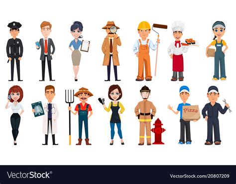 People Of Different Professions Royalty Free Vector Image