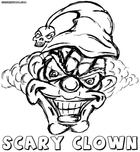 scary clown coloring pages in 2020 | Scary clown face, Scary clowns