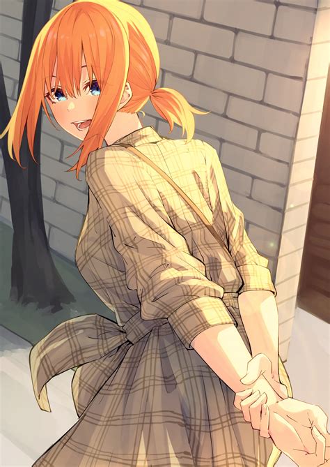 wallpaper anime girls 5 toubun no hanayome nakano yotsuba short hair redhead solo