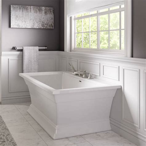 Browse a variety of unique bathroom faucets and fittings, wall and floor tiles, lights, mirrors as well as towels, shower curtains, stools, hampers, soaps and more. Town Square S Freestanding Tub | American Standard