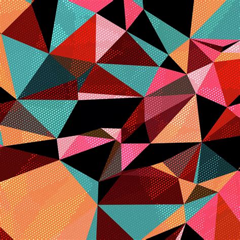 Abstract Background With Triangles And Colorful Geometric Shapes