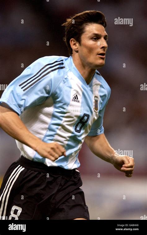 Soccer Fifa World Cup 2002 Group F Argentina V England Javier Zanetti Argentina Stock