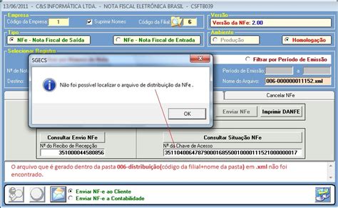Nota Fiscal Eletrônica Brasil NF e Como enviar arquivo XML e DANFE