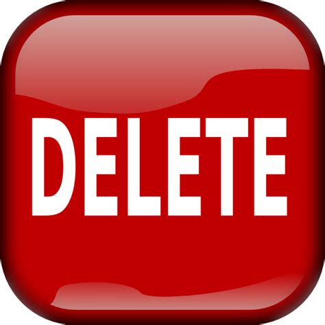 Red Delete Button Png Transparent Background Free Download 28554