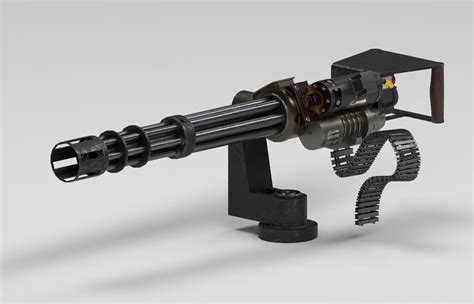 3d Model Vr Ar Ready M134 Minigun Cgtrader