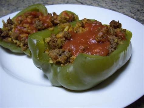 Ground Beef Stuffed Green Bell Peppers Recipe Recipe