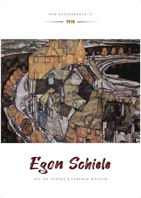 Der Häuserbogen Ll Egon Schiele Museums Og Kunstplakater