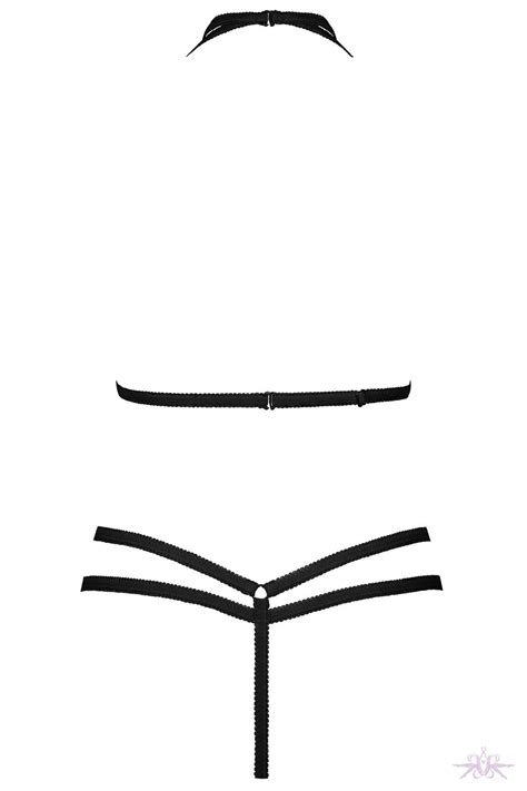 Maison Close Le Petit Secret Black Harness With Thong At The Hosiery