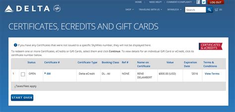 This price is for physical gift cards that don't have an expiration date or fees, and shipping and handling as you can see, in all cases you're getting about 0.7 cents worth of gift cards per mile. bump voucher credit delta-com - Renés Points