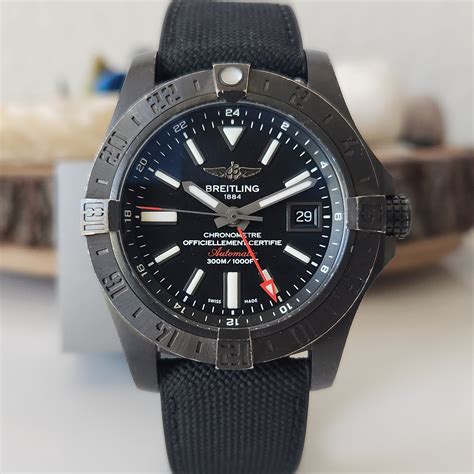 Breitling Avenger Ii 43mm Black Chronometer Mens Watch W Box M32390