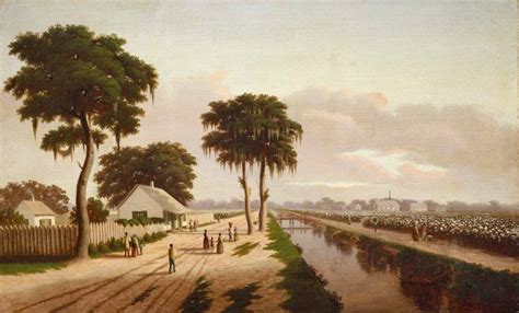 Cotton Plantation 1850s Painting Charles Giroux Oil Paintings