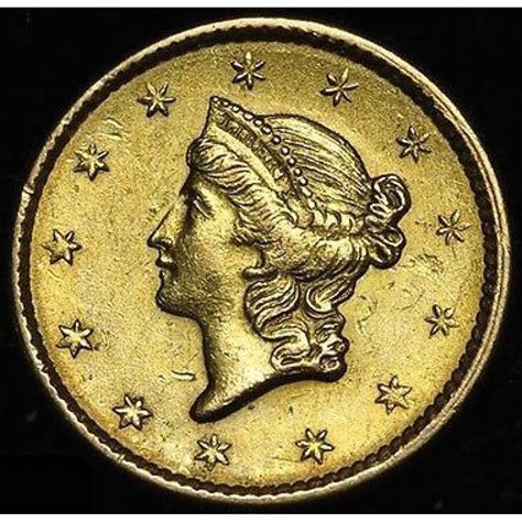 1851 1 One Dollar Liberty Head Type 1 Gold Coin High Grade Condition