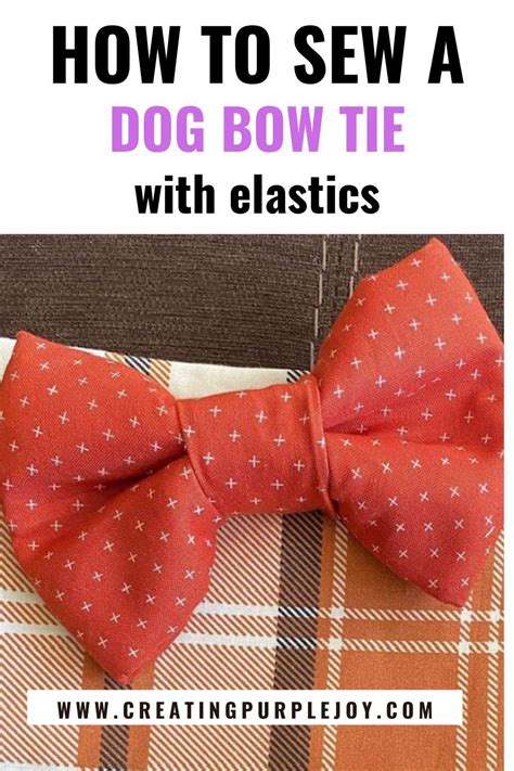 Diy How To Sew A Dog Bow Tie With Interfacing And Elastic Tutorial