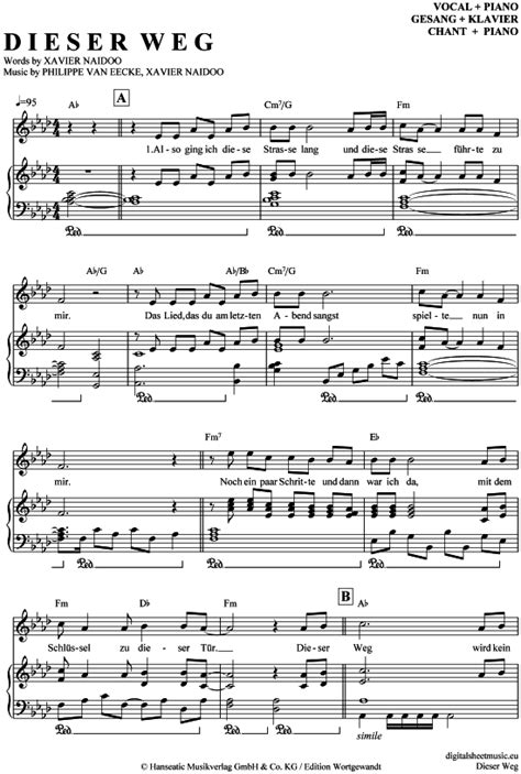 Mit welchen tonabständen ein akkord entweder moll oder dur ist, und mit welchen tonabständen man keinen. Dieser Weg (Klavier + Gesang) Adoro PDF Noten >>> KLICK ...