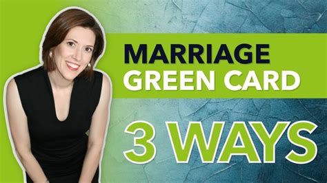 And is married to a u.s. Marriage Green Card 3 Ways (2020) | Green cards, Marriage ...