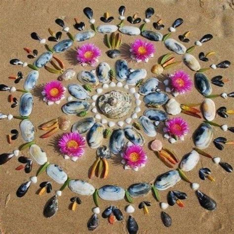 Beach Mandala By Jessica Layton From Facebook Mandala Natureza
