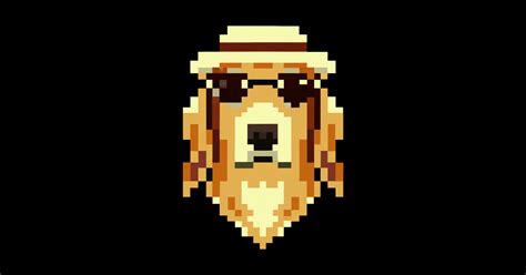 Golden Retriever Pixel Art Dog Lover Puppy Retro Golden Retriever