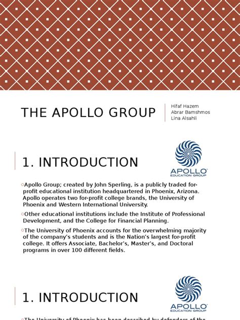 The Apollo Group Pdf Educational Technology Competition