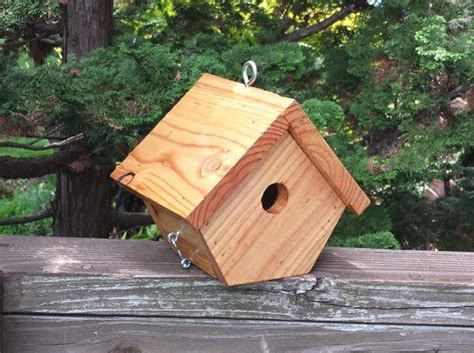 Wooden Bird House Pine Reclaimed Wood Birdhouse Repurposed Etsy