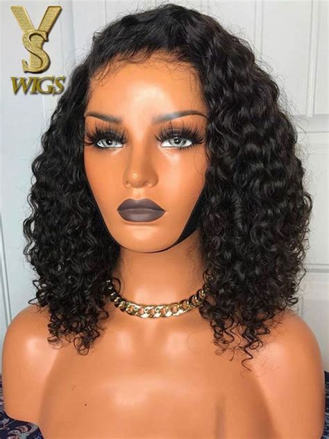 Yswigs Undetectable Dream Hd Lace Short Bob Human Hair Wigs New Kinky Curly Lace Front Wig 717