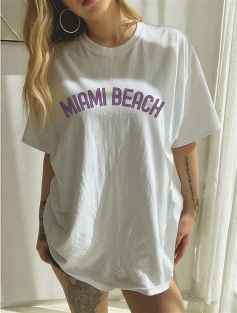 Miami Beach Shirt Miami Beach Tee Summer Shirt Vacation Tee Etsy
